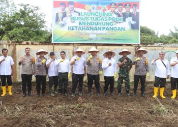 Pemerintah Kabupaten Simalungun meluncurkan Gugus Tugas Polri untuk mendukung program ketahanan pangan nasional pada Rabu (20/11/2024).( Nawasenanews/Ist)