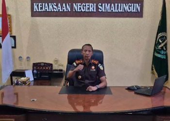 Kepala Kejaksaan Negeri (Kajari) Simalungun Irfan Hergianto, SH., MH saat menyampaikan ucapan selamat dalam rangka peringatan Hari Ulang Tahun Bhayangkara ke-79 tahun 2025.( Ist/ Nawasenanews)