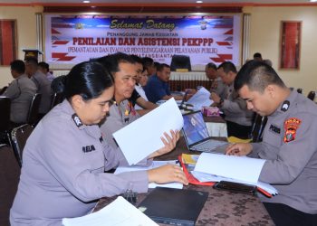 Wakapolres Kompol Hendrik MM saat menerima kunjungan kerja (Kunker) Tim Rorena Polda Sumatera Utara. (Nawasenanews/Ist)