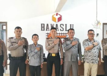 Kapolsek Siantar Barat Silaturahmi ke Kantor Bawaslu Pematangsiantar