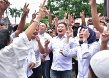 KPU Siantar Gelar Kampanye Damai, Paslon Nomor 2 Mangatas-Ade Purba Tampil Energik