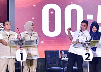 Mangatas dan Ade Purba Kuasai Topik Debat Calon Wali Kota dan Wakil Wali Kota Siantar