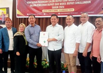 KPU Tetapkan Anton Saragih dan Benny Sinaga Sebagai Bupati dan Wakil Bupati Simalungun Terpilih