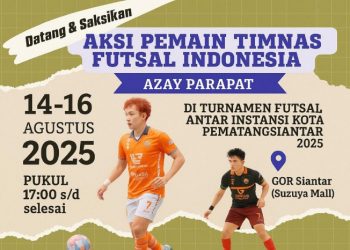 8 Besar Turnamen Futsal Antar Instansi di Siantar Diikuti Pemain Timnas dan PON