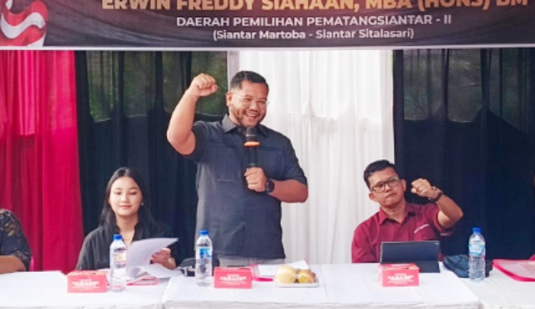 Anggota Komisi 1 DPRD Siantar Erwin Freddy Siahaan Sosialisasi Perda Nomor 1 Tahun 2021