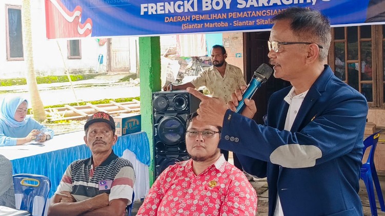Wakil Ketua DPRD Siantar Frengki Boy Saragih Sosialisasi Perda di Tanjung Pinggir
