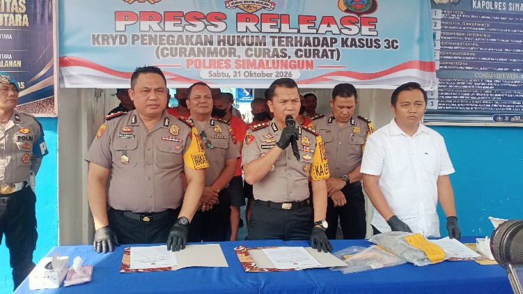 Polres Simalungun Ungkap Tiga Kasus Pencurian Selama Oktober