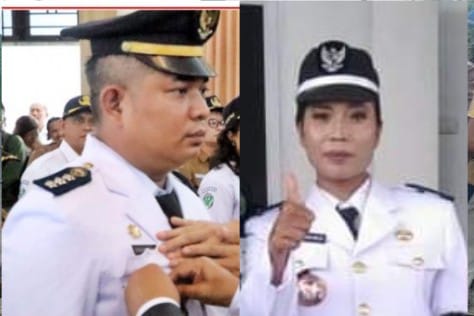 Keterangan gambar: Sebelah kiri Camat Hatonduhan Riyan Fahrizal Pakpahan.Sebelah Kanan Pangulu Bosar Nauli Heppi Nurnatali Sidauruk
