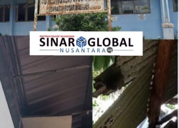 Kerusakan plafon dan atap SDN 091701 Suka Mulia Sangat Memperhatikan