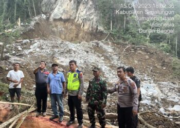 Gerak Cepat, Kapolres Simalungun dan Bupati Tinjau Longsor di Nagori Durian Banggal