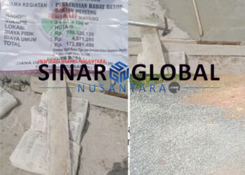 Pengerjaan Rabat Beton Nagori Marihat Mayang Sarat Korupsi, Kades Stres Katanya Banyak Kegiatan Pemkab Simalungun Tanpa Anggaran