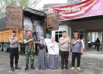 Sepakat Suksekan Pemilu 2024, Kapolres dan Dandim Simalungun Kompak Amankan Logistik