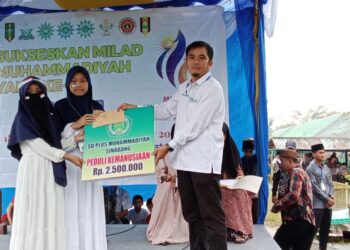 Milad Muhammadiyah di Kabupaten Simeulue Dirayakan Dengan Aksi Galang Donasi Palestina