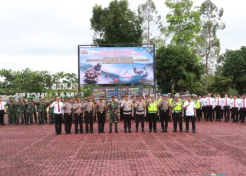 Siap Amankan Even Internasioanal, Polres Simalungun Menggelar Apel Pasukan Operasi Aquabike Toba 2023