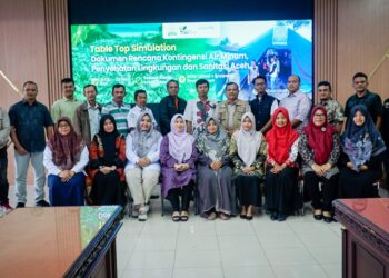 5.000 Warga Terdampak Banjir di Simulasikan pada Table Top Simulation Renkon AMPLS Aceh