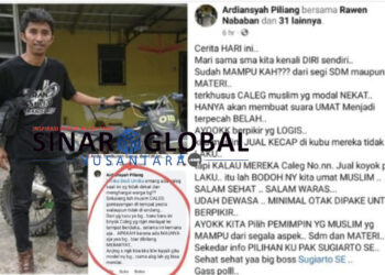 Sebar Ujaran Kebencian, Polisi Harus Tangkap Ardiansyah Piliang Alias Bolis Sebut Umat Muslim Bodoh Caleg Lain Binatang dan Beberkan Sugiarto SE Big Boss Pilihannya