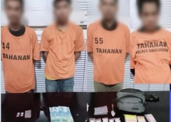 Ungkap Peredaran Narkoba, Polres Simalungun Ciduk 4 Pria Terlibat Peredaran Shabu di Perdagangan