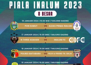 Saksikan! Babak Perempat Final Piala INALUM 2023 Digelar
