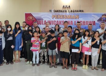 AKBP Ronald Sipayung Resmikan Aula Wicaksana Laghawa Polsek Parapat