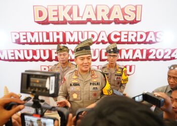 Polda Riau Gagas Deklarasi Pemilu Damai 2024 bersama Ribuan Generasi Z Se-Provinsi Riau
