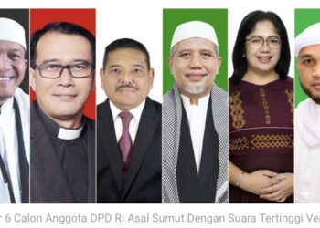 “Berikut 6 Kandidat Peraih Suara Terbanyak Calon Anggota DPD RI Dapil Sumut Versi Real Count KPU