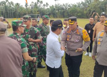 Kapolres Dampingi Rombongan Kapolda Bersama Forkopimda Sumut Lakukan Monitoring Penyelenggaraan Pemilu 2024 di Kabupaten Simalungun