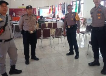Polres Simalungun Mantapkan Keamanan Rapat Pleno Terbuka Pemilu 2024
