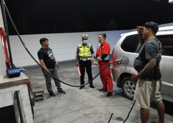 Polsek Benoa Lakukan Pengecekan dan Pengawasan SPBU