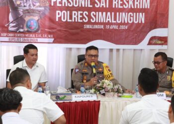 Beri Arahan Tingkatkan Solidaritas Antara Personel, Kapolres Simalungun Kunjungi Sat Reskrim Polres Simalungun