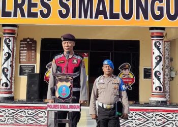 Kasat Samapta AKP Lambok Stevanus Gultom Pimpin Apel Pagi Polres Simalungun: Tegaskan Kerja Ikhlas Dan Maksimal