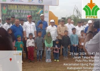 Pastikan Tanam Perdana Sukses Sekaligus Bangkitkan Semangat Kerja Karyawan,Pimpinan Puncak PTPN IV Regional ll Turun Gunung di Tinjowan