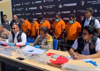 Polresta Manokwari Melaksanakan Press Release Kasus Pembunuhan Berencana