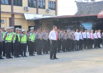 Kapolres Pematangsiantar Pimpin Pelepasan Purnabakti 4 Personil