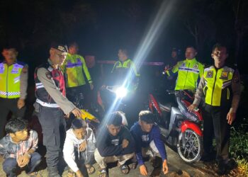 Jaga Kamtibmas Polres Simalungun Gelar Patroli Skala Besar Antisipasi Geng Motor Dini Hari