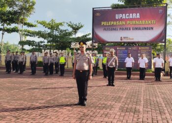 Kapolres Simalungun Pimpin Upacara Pelepasan Purnabakti KOMPOL Josia