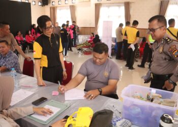 Bakti Kesehatan Donor Darah Keluarga Besar Polres Simalungun dalam Rangka Hari Bhayangkara ke-78