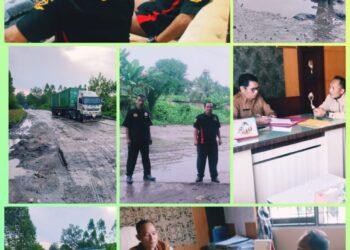 DPC LSM PENJARA Siak Koordinasi Dengan Camat Tualang Desak Perusahaan Sekitar Lakukan Pemeliharaan Jalan Desa Pinang Sebatang Barat