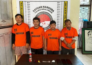 Polsek Parapat Resor Simalungun Berhasil Tangkap Empat Pemuda Bersama 1,20 Gram Sabu