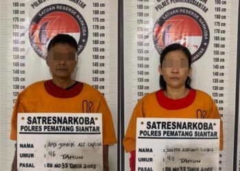 Polres Pematangsiantar Tangkap Pasutri Miliki Sabu 5,11 Gram Di Jalan Sibatu- Batu