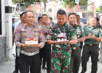 Syukuran Hari Bhakti Adhyaksa ke-64 di Kejaksaan Negeri Simalungun Dihadiri Kapolres dengan Kejutan