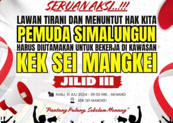 Perjuangkan 10 Tuntutan Termasuk Hak Bekerja Pemuda Simalungun,KNPI Akan Demo Jilid 3 di Sei Mangke