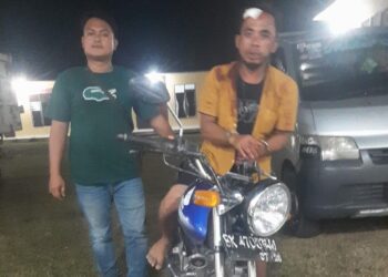 Polsek Tanah Jawa Amankan Pelaku Pencurian Motor di Parkiran Masjid Al Furqon