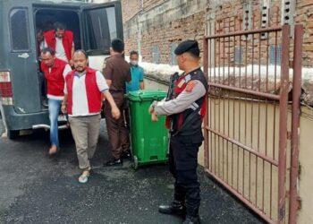 Sat Samapta Polres Simalungun Amankan Sidang di Pengadilan Negeri Simalungun