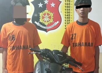 Sempat Didorong Arah Pematangsiantar Lalu Dihidupkan Hingga Dijual 10 Juta. Dua Tersangka Curanmor Diciduk Polsek Perdagangan