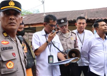 Polres Pematagsiantar Amankan Eksekusi Obyek Tanah Dan Bangunan Di Lingkungan Labuang