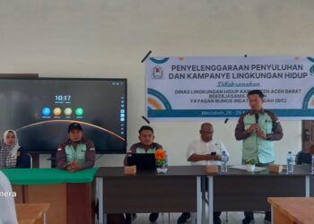 DLH Aceh Barat Gandeng LSM BIC Lakukan Penyuluhan Lingkungan