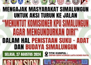 “Demban Martabas”Soal Penistaan Suku Simalungun,12 Gabungan Ormas Ajak Masyarakat Turun Berjuang Minta Ketua KPUD Simalungun Mengundurkan Diri