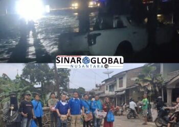 Dobana Mencekam Mobil dan Motor Hanyut,KNPI Simalungun Beraksi Bantu Korban Selanjutnya Undang Pihak Terkait Berdialog