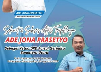 Ade Zona Prasetyo Dikukuhkan Pimpin DPD Gerindra Sumut,Bonauli Rajagukguk”Selamat Sukses Ini Momen Semangat Baru Gerindra Simalungun”