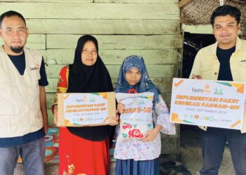 Lazismu Bersama Pemuda Muhammadiyah Bantu Warga Kurang Mampu di Pidie